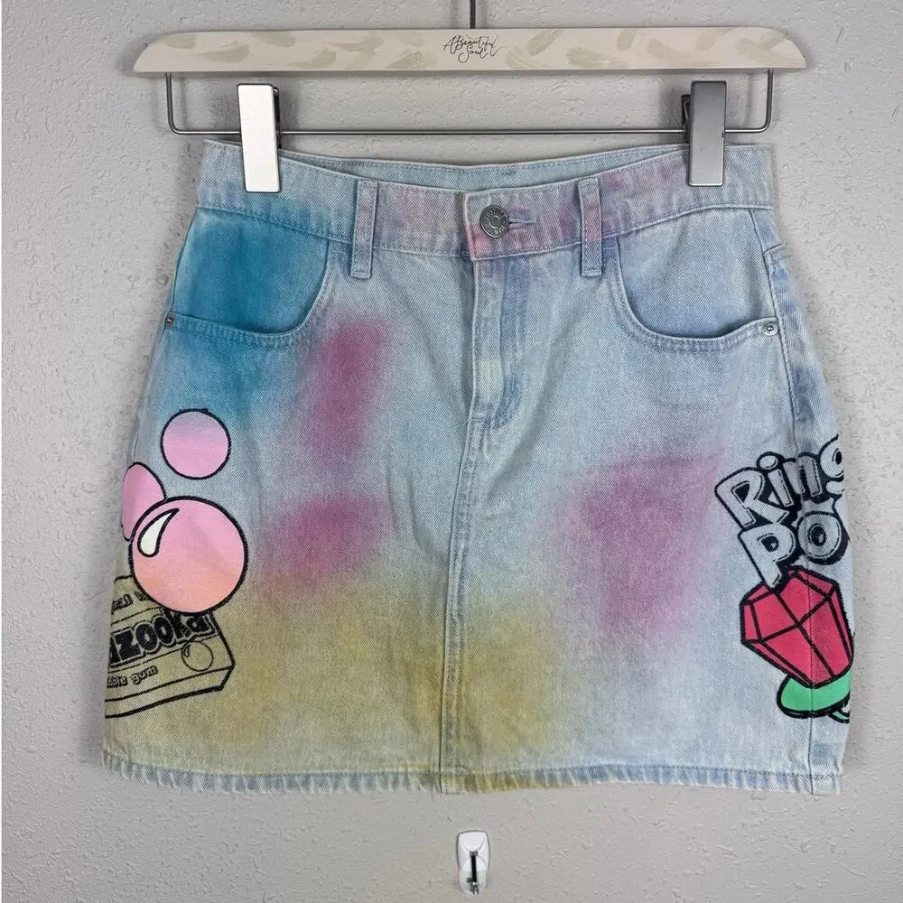Bazooka Ring Pop Justice Skirt Girls Size 16